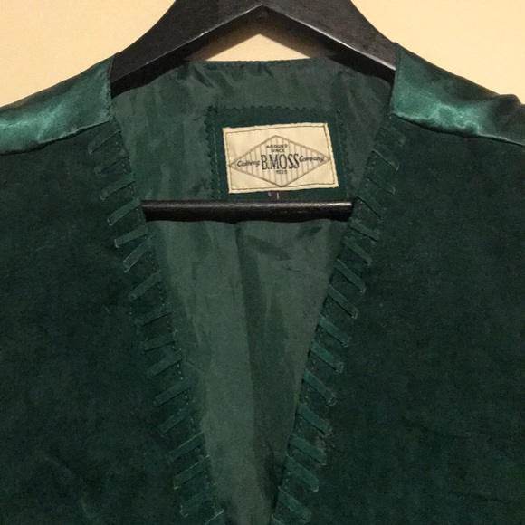 Genuine Leather Emerald Green Vest - Picture 5 of 9